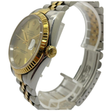 Rolex Datejust 16233 36mm Half Gold Automatic Gold Dial Watch