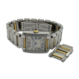 Cartier Tank Francaise 20mm White Roman Dial 18K Yellow Gold|Steel Quartz Watch