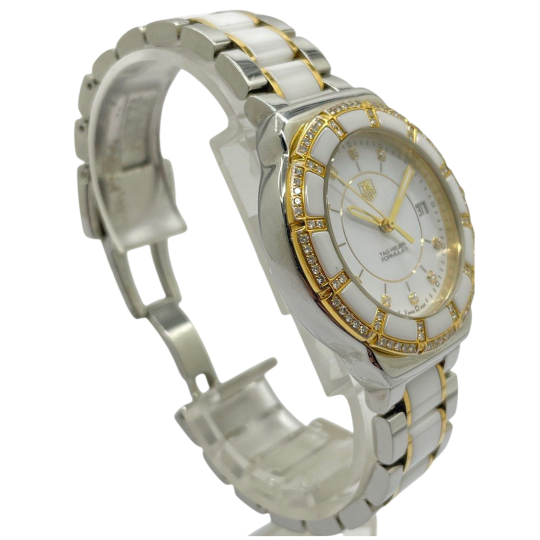 Tag Heuer Formula 1 WAH1221 37mm Quartz Diamond White Dial Watch