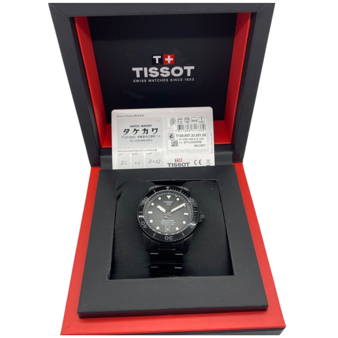 Tissot Seastar 1000 Powermatic 80 40mm Automatic Black Dial Watch