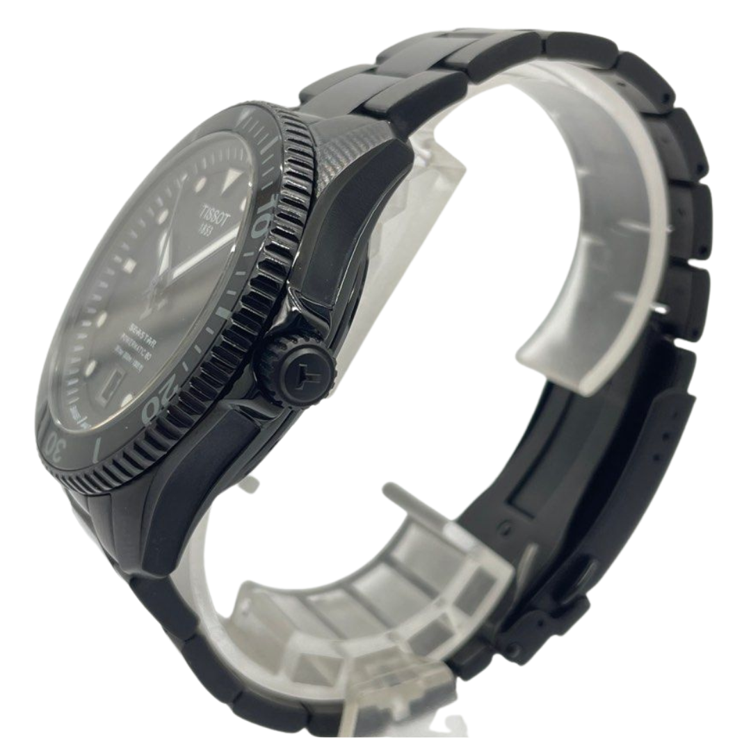 Tissot Seastar 1000 Powermatic 80 40mm Automatic Black Dial Watch