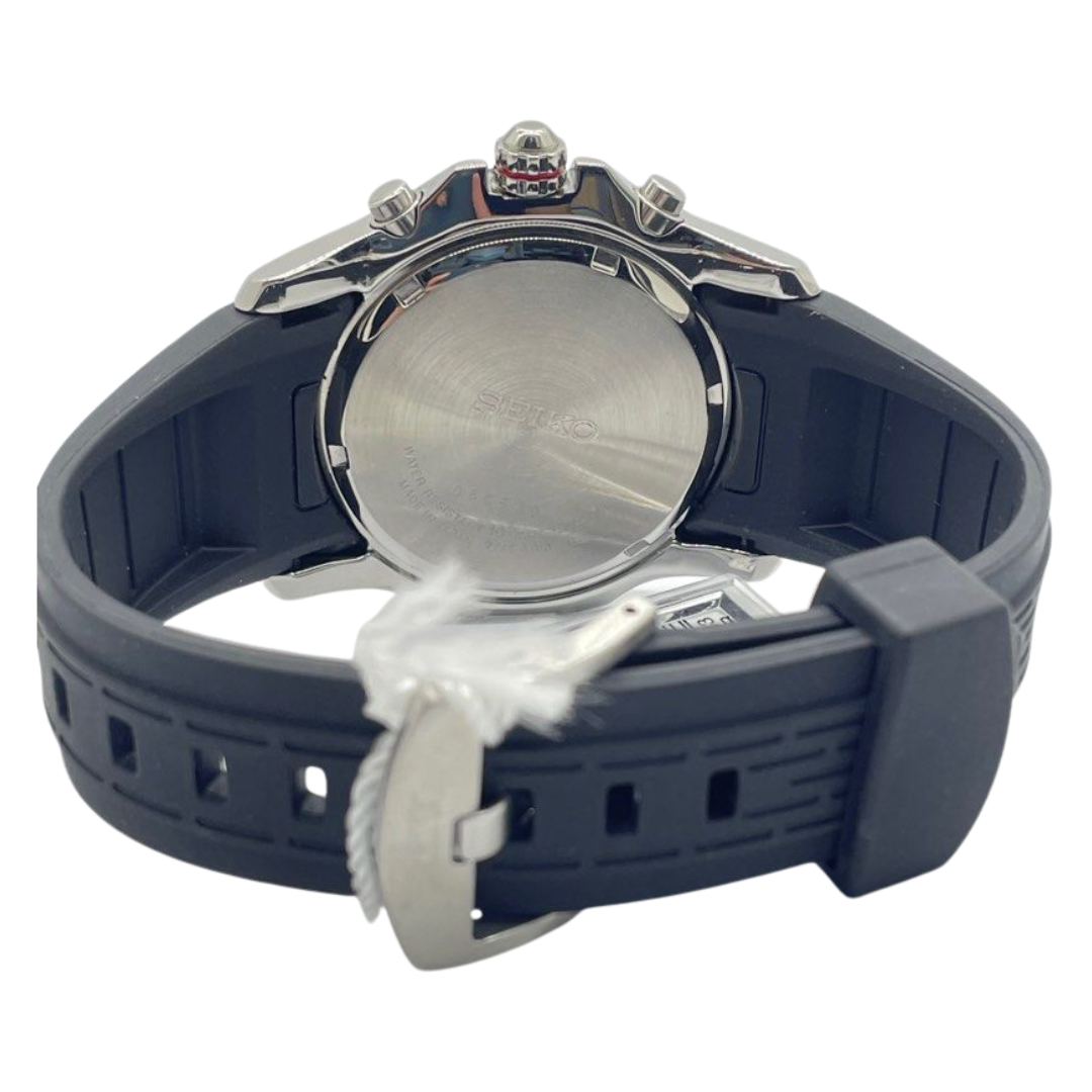 Seiko SNAC99J3 43mm Quartz Chronograph Black Dial Watch