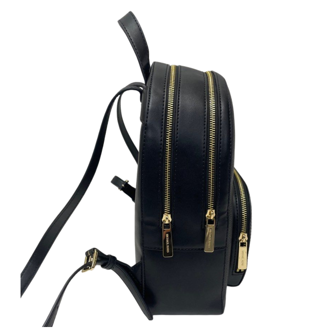 Michael Kors Jaycee Double Zip Backpack Leather, Black