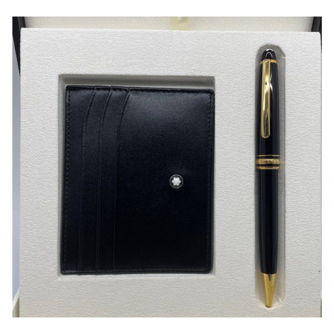 Montblanc Set Meisterstuck Ballpoint Pen & Card Holder