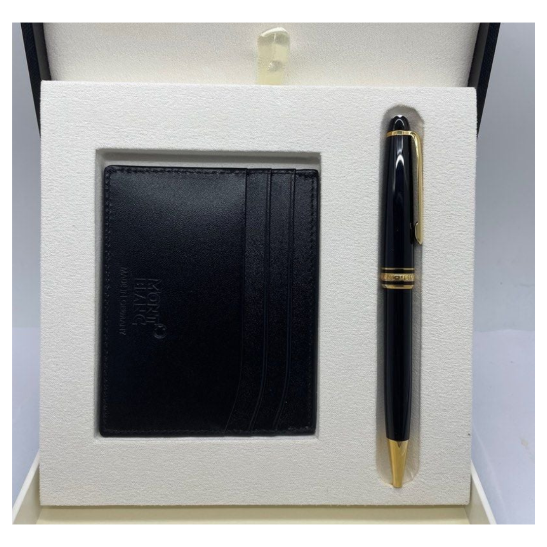 Montblanc Set Meisterstuck Ballpoint Pen & Card Holder