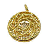 750 Yellow Gold Natural Diamond Pendant