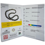 Natural Black South Sea Pearl Necklace, Silver Clasp