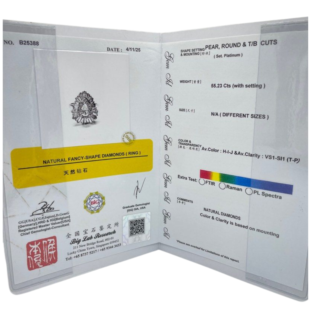 Platinum Natural Diamond Ring