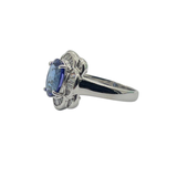 PT900 Natural Tanzanite & Diamond Ring