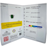 PT900 Natural Green Tourmaline & Diamond Ring