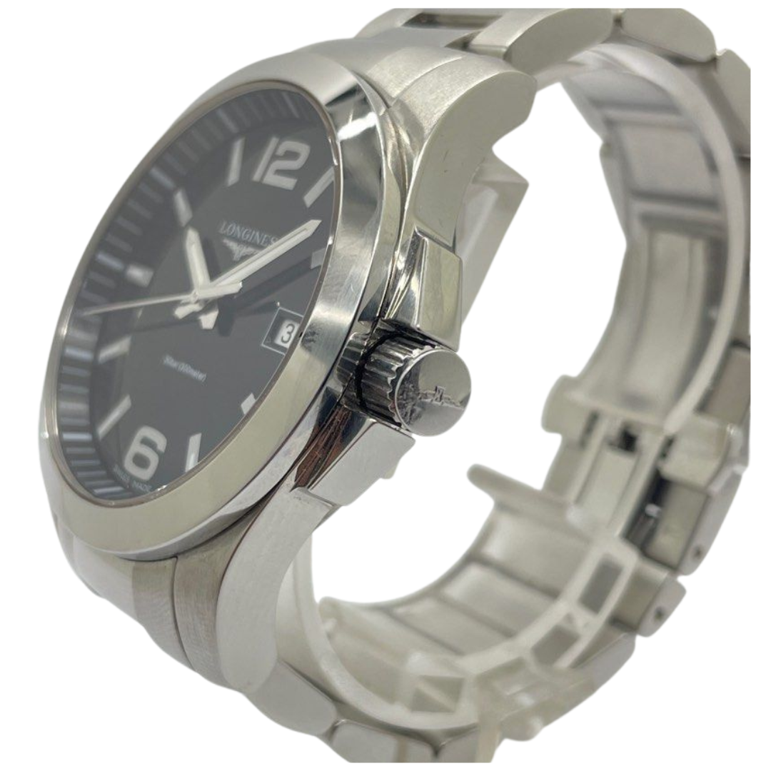 Longines Conquest 41mm Quartz Black Dial Watch