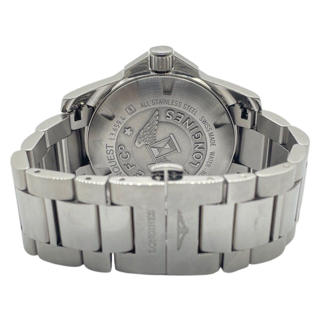 Longines Conquest 41mm Quartz Black Dial Watch