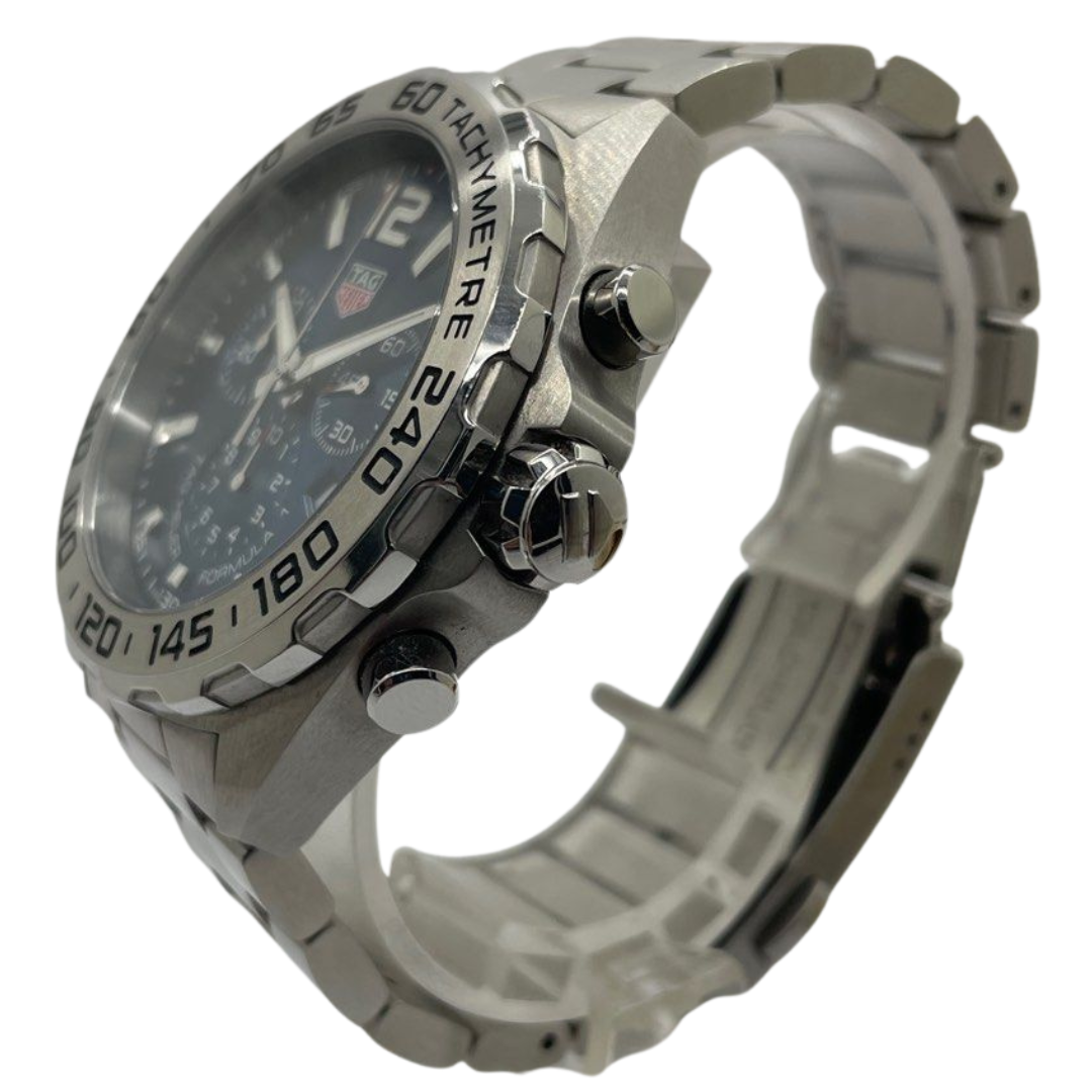 Tag Heuer Formula 1 43mm Chronograph Quartz Blue Dial Watch CAZ101K