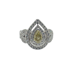 18K White Gold Natural Diamond Ladies Ring