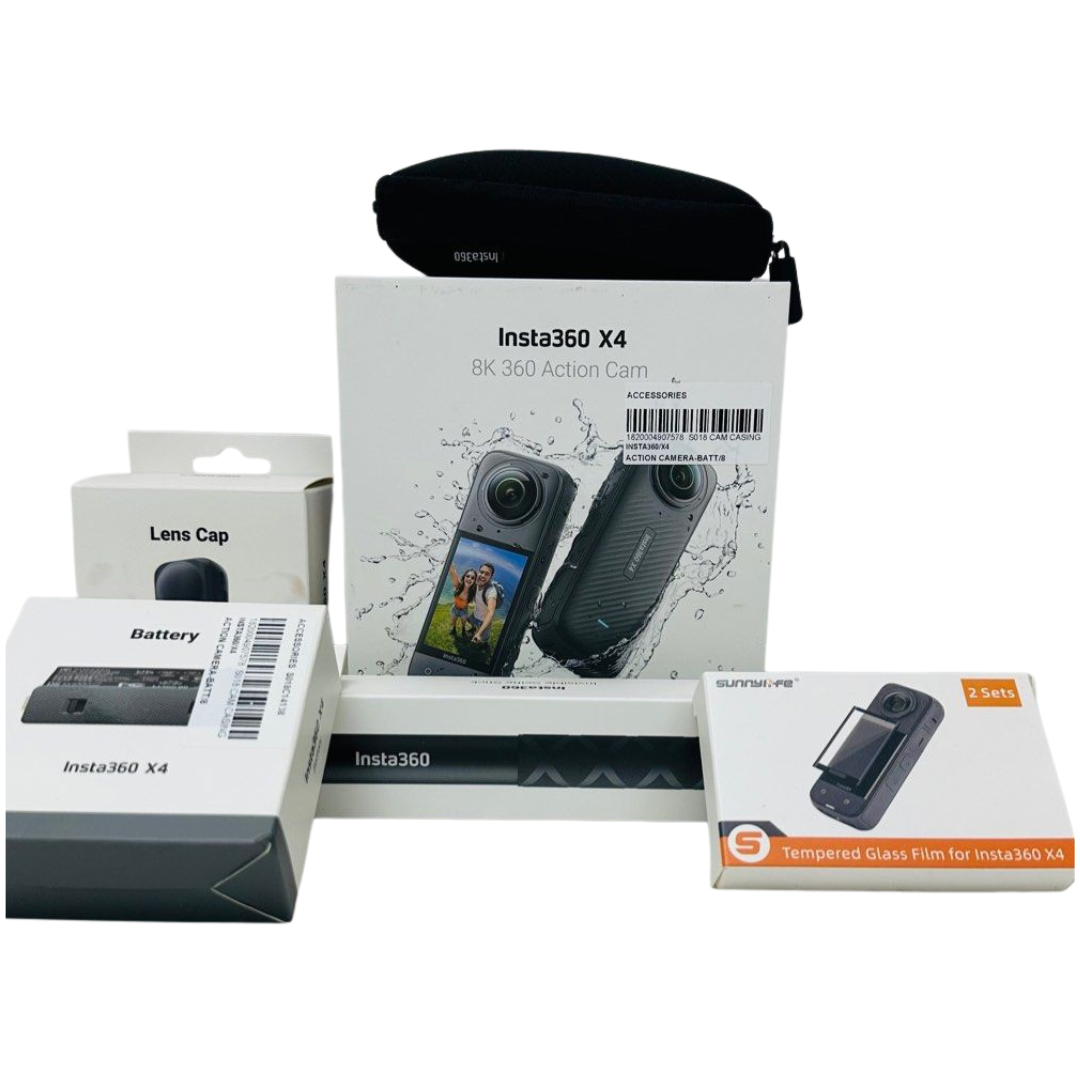 Insta360 X4-8K Waterproof 360 Action Camera, 4K Wide-Angle Video