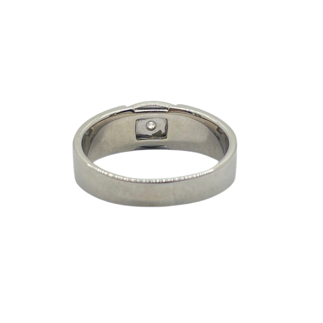 375 White Gold Natural Diamond Ring