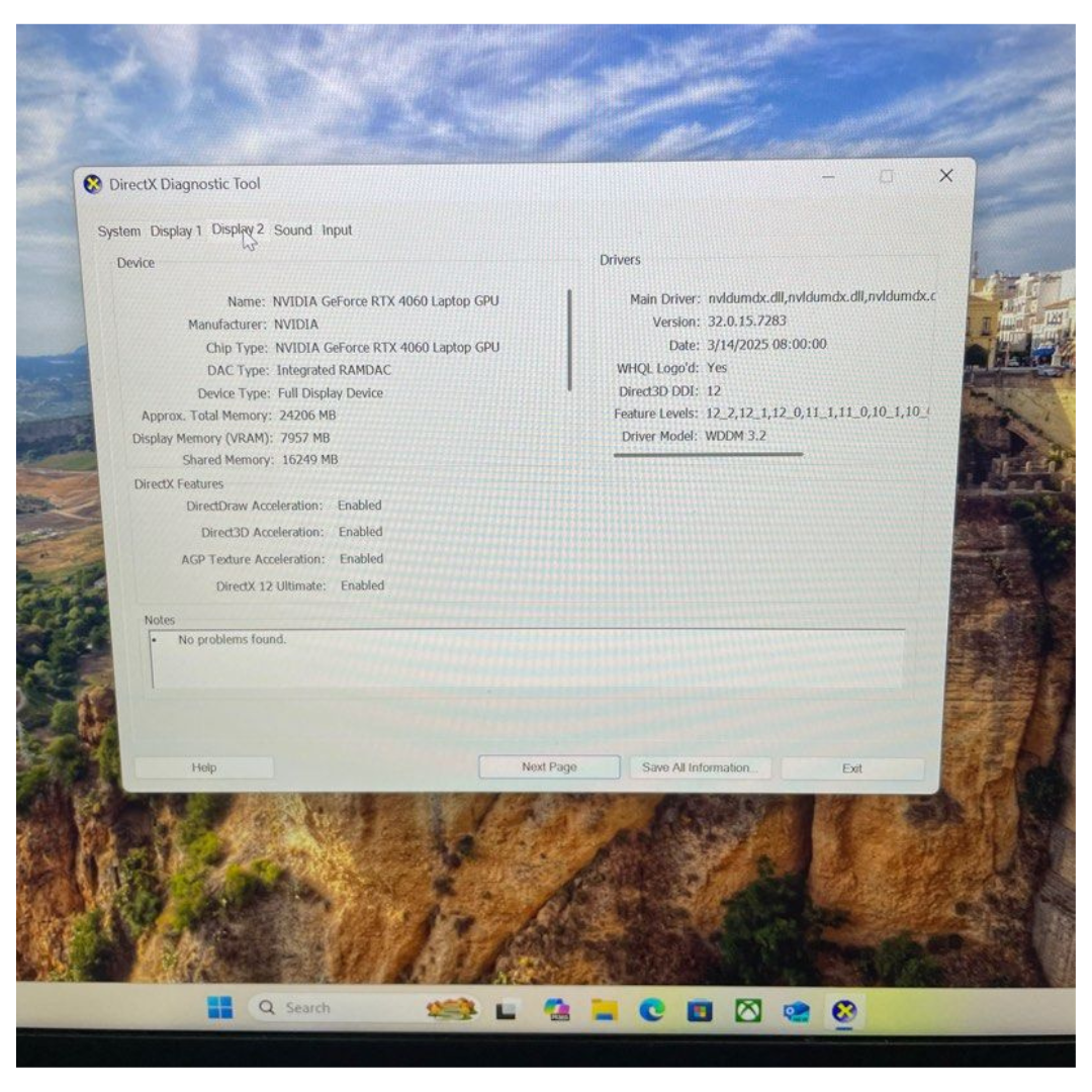 Aftershock Gaming Laptop i7-12Gen|GeForce RTX 4060|32Gb|2TB SSD|Win 11 Pro|15”