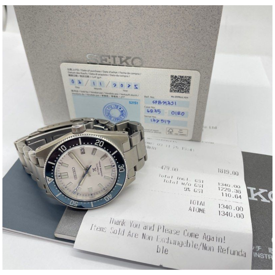 Seiko 140th Anniversary Limited Edition Prospex 40.5mm Automatic Silver Dial Watch SPB213J1