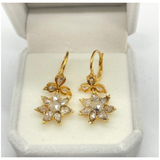 850 Yellow Gold Perenakan Intan Earring