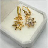 850 Yellow Gold Perenakan Intan Earring