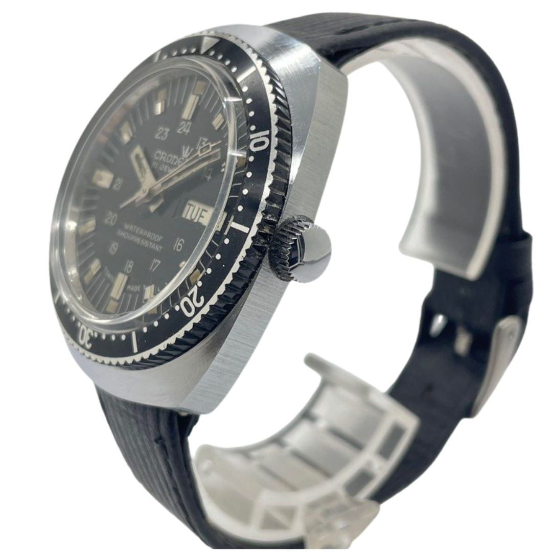 Cornel Day|Date Manual Winding 41mm Automatic Black Dial Vintage Watch “Swiss Made