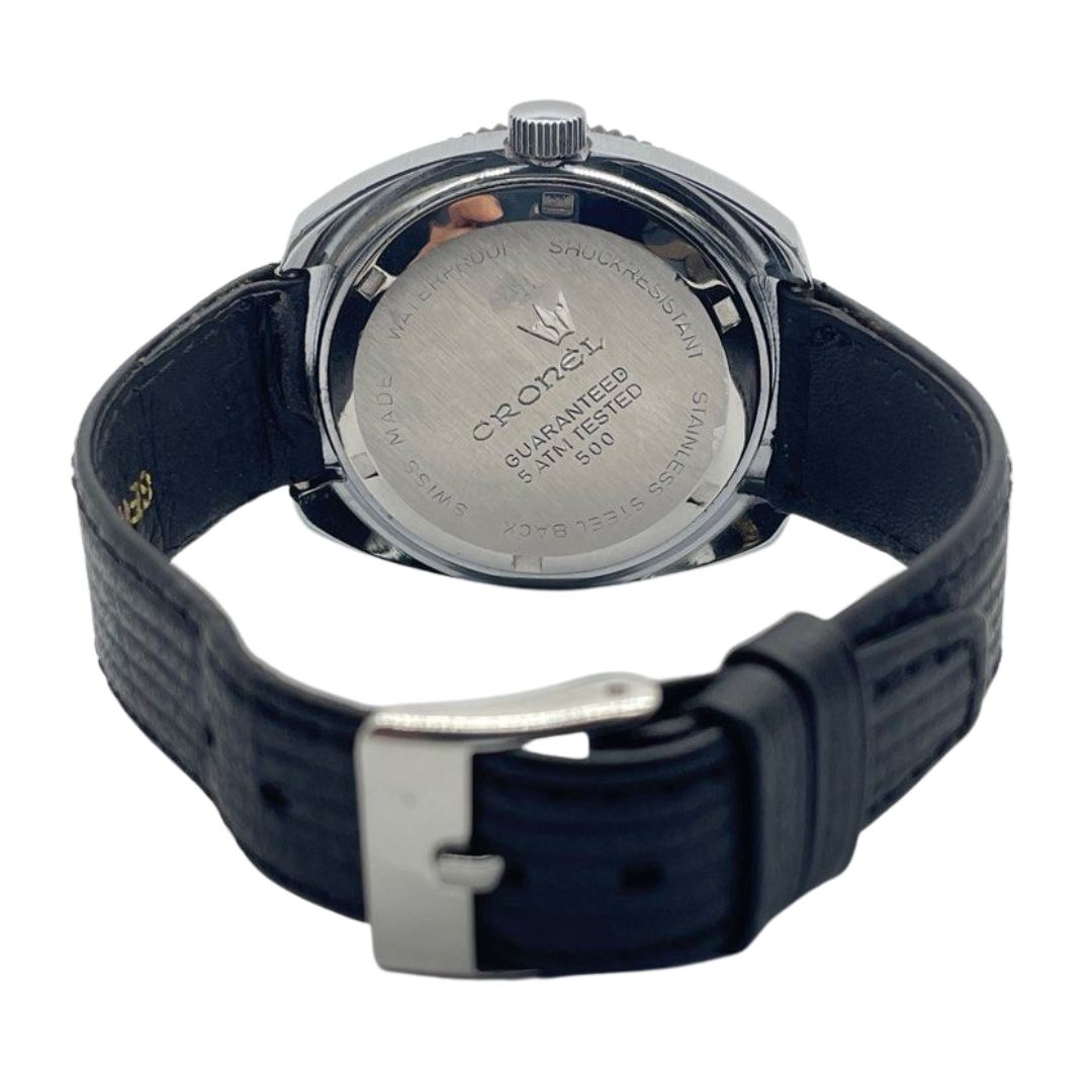 Cornel Day|Date Manual Winding 41mm Automatic Black Dial Vintage Watch “Swiss Made