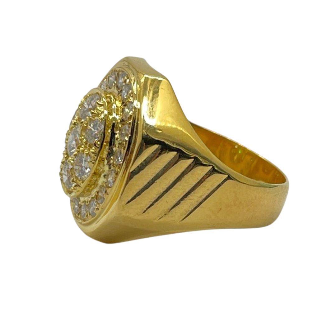 916 Yellow Gold Men’s Diamond Ring
