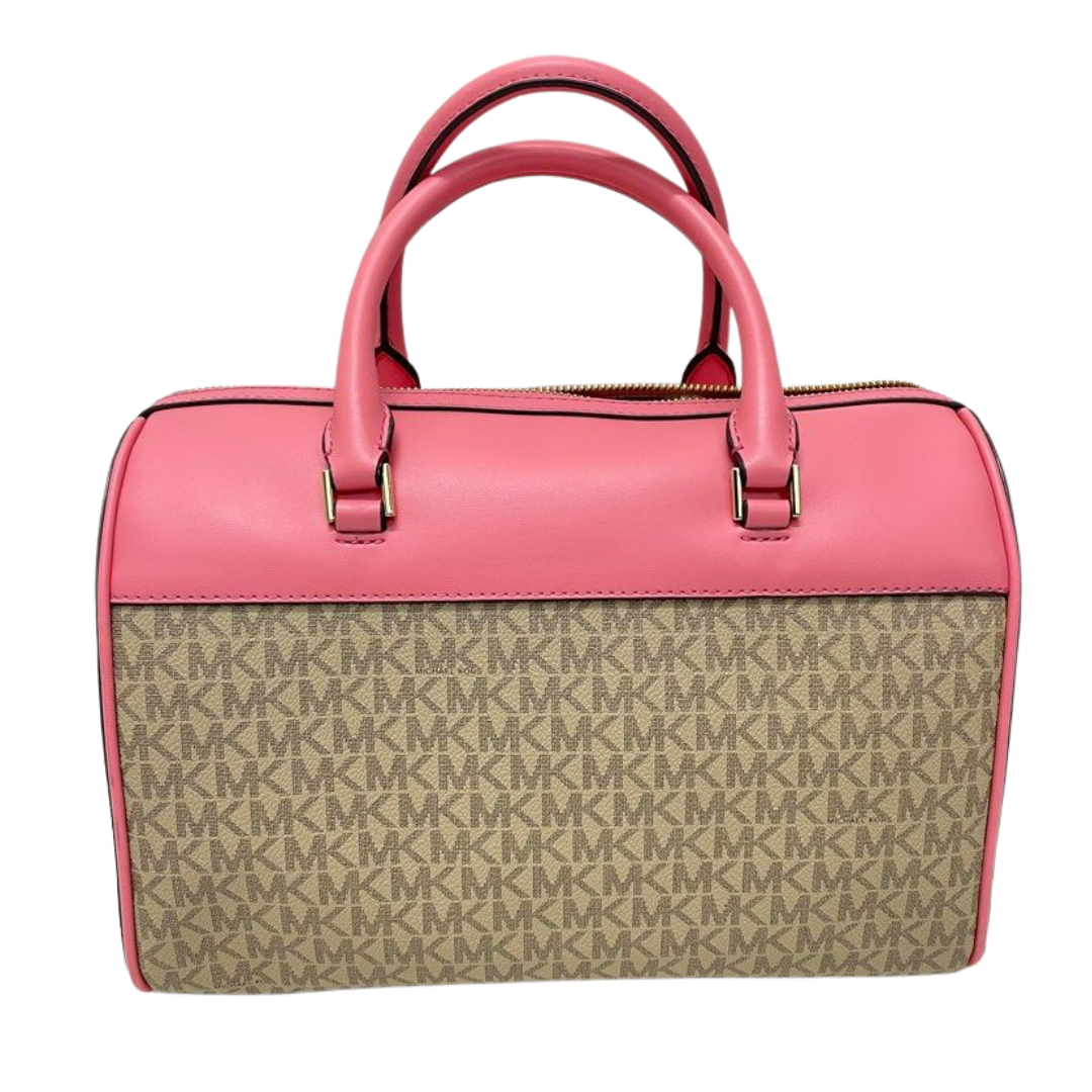 Michael Kors Tote Leather|Canvas Bag with Sling, Tea Rose