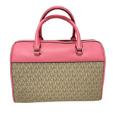 Michael Kors Tote Leather|Canvas Bag with Sling, Tea Rose