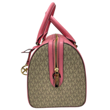 Michael Kors Tote Leather|Canvas Bag with Sling, Tea Rose