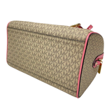 Michael Kors Tote Leather|Canvas Bag with Sling, Tea Rose