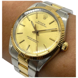 Rolex 1005 Vintage Half Gold 34mm Automatic Watch