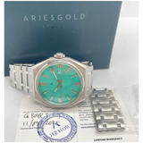 Aries Gold G8048 S-CY 41mm Automatic Green Dial Steel Watch