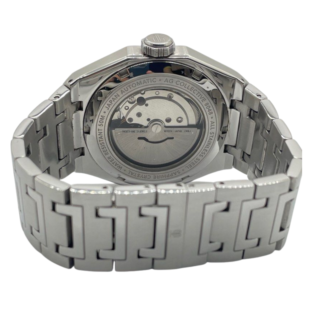 Aries Gold G8048 S-CY 41mm Automatic Green Dial Steel Watch