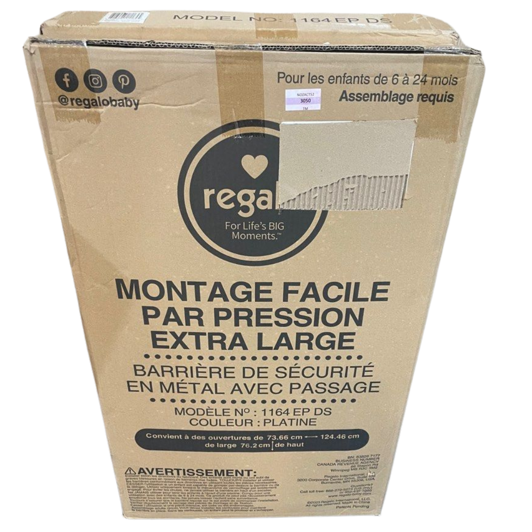 Regalo Platinum Easy Step Extra Wide Metal Walk-Through Gate