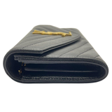 Saint Laurent YSL Cassandre Matelasse Bifold Leather Wallet