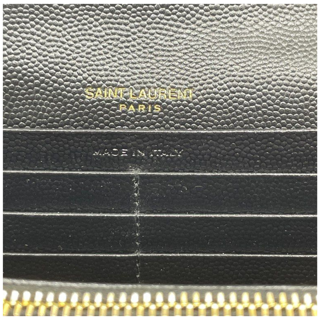 Saint Laurent YSL Cassandre Matelasse Bifold Leather Wallet