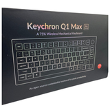 Keychron Q1 Max 75% 81Key, Shell White, Knob, Brown Switch, RGB Hot-Swap Gateron Jupiter Switch