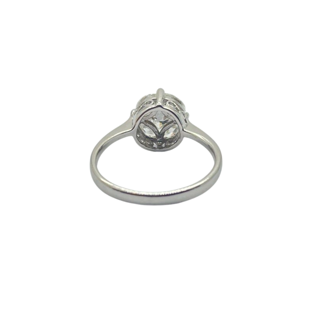 750 White Gold Natural Diamond Ring