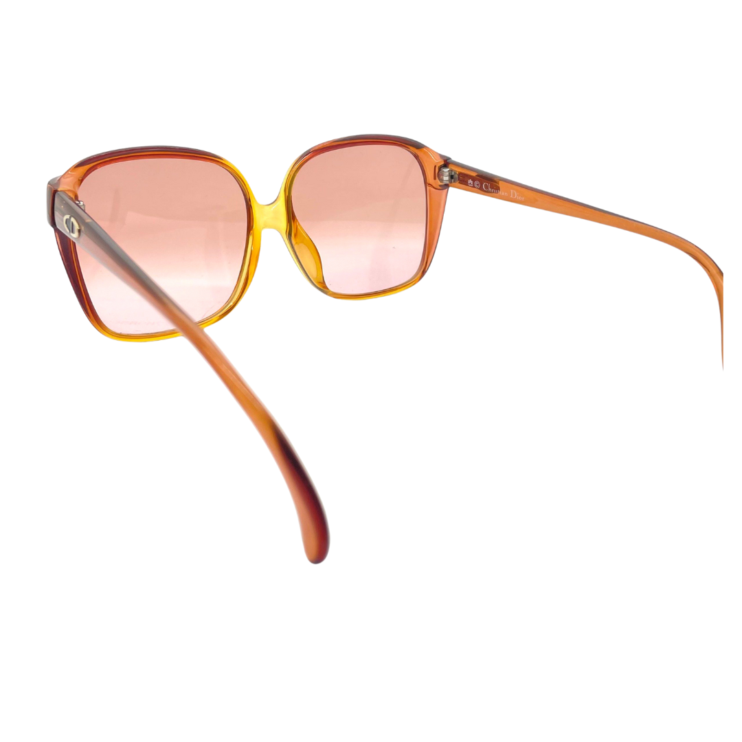 Christian Dior 2468A Vintage Brown Frame, Pink Lens Sunglass