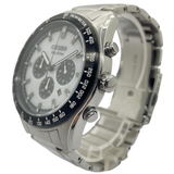 Citizen Eco-Drive 43mm Chronograph White Dial Steel Watch
