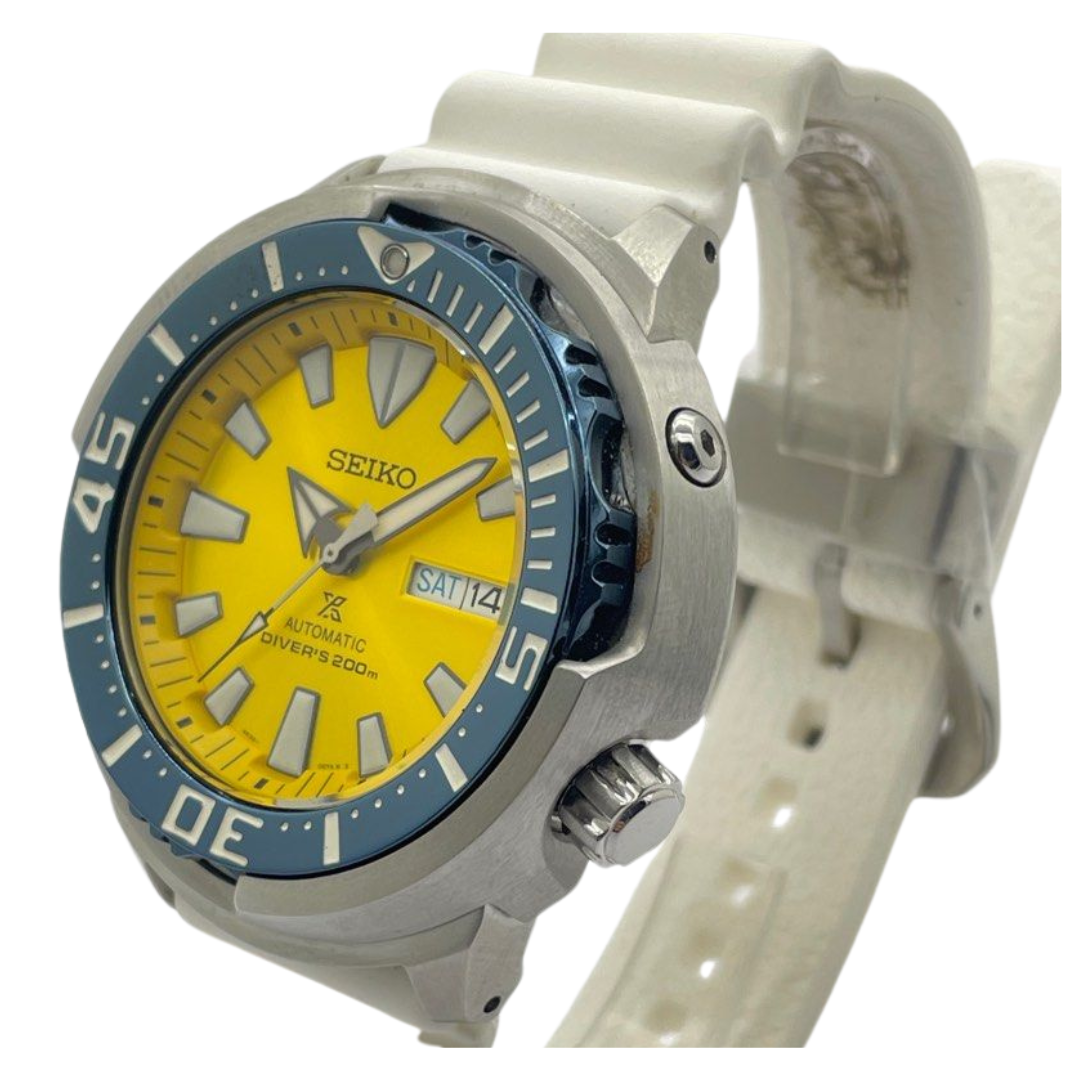 Seiko Prospex SRPD15K1 Blue Butterfly Fish Yellow Dial 47.7mm Automatic Watch