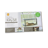 K&H Pet Products EZ Mount Window Kitty Sill, Cat Window Perch, Double Stack Gray 12 X 23 Inches