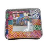 Lush Decor Misha Quilt | Patchwork Bohemian Reversible Print Pattern 3 Piece Bedding Set - King - Fuschia and Blue