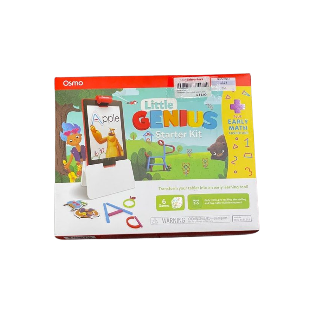 Osmo - Little Genius Starter Kit for Fire Tablet + Early Math Adventure - Valentine Toy/Gift - 6 Educational Games-Counting, Shapes & Phonics-STEM Gifts-Ages 3 4 5