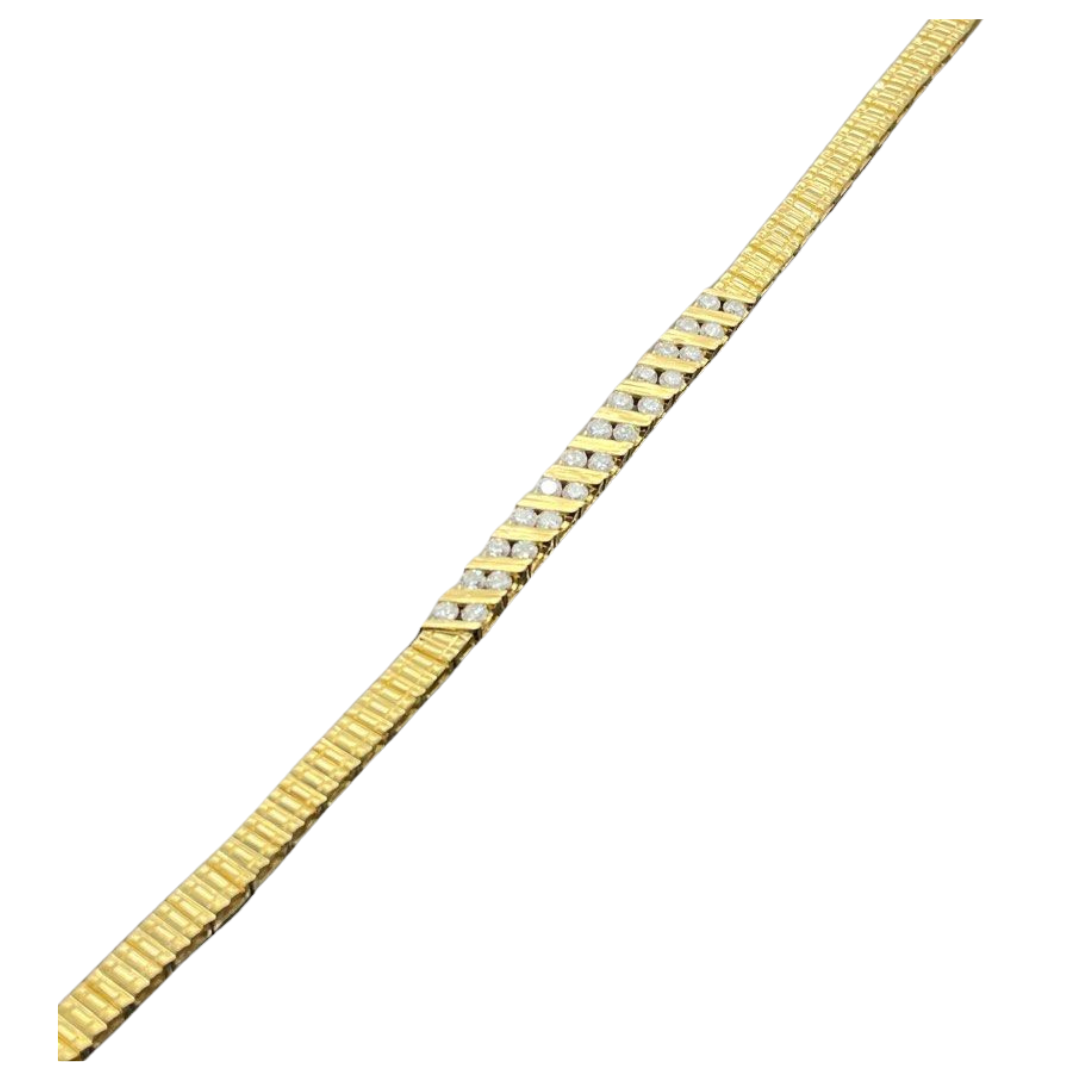 20K Yellow Gold Diamond Bracelet