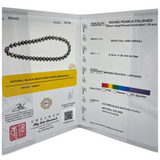 Natural Black South Sea Pearl Necklace, Silver Clasp with Cert