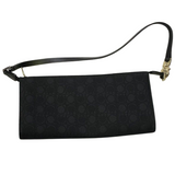 Salvatore Ferragamo Black Logo Embossed Shoulder Bag