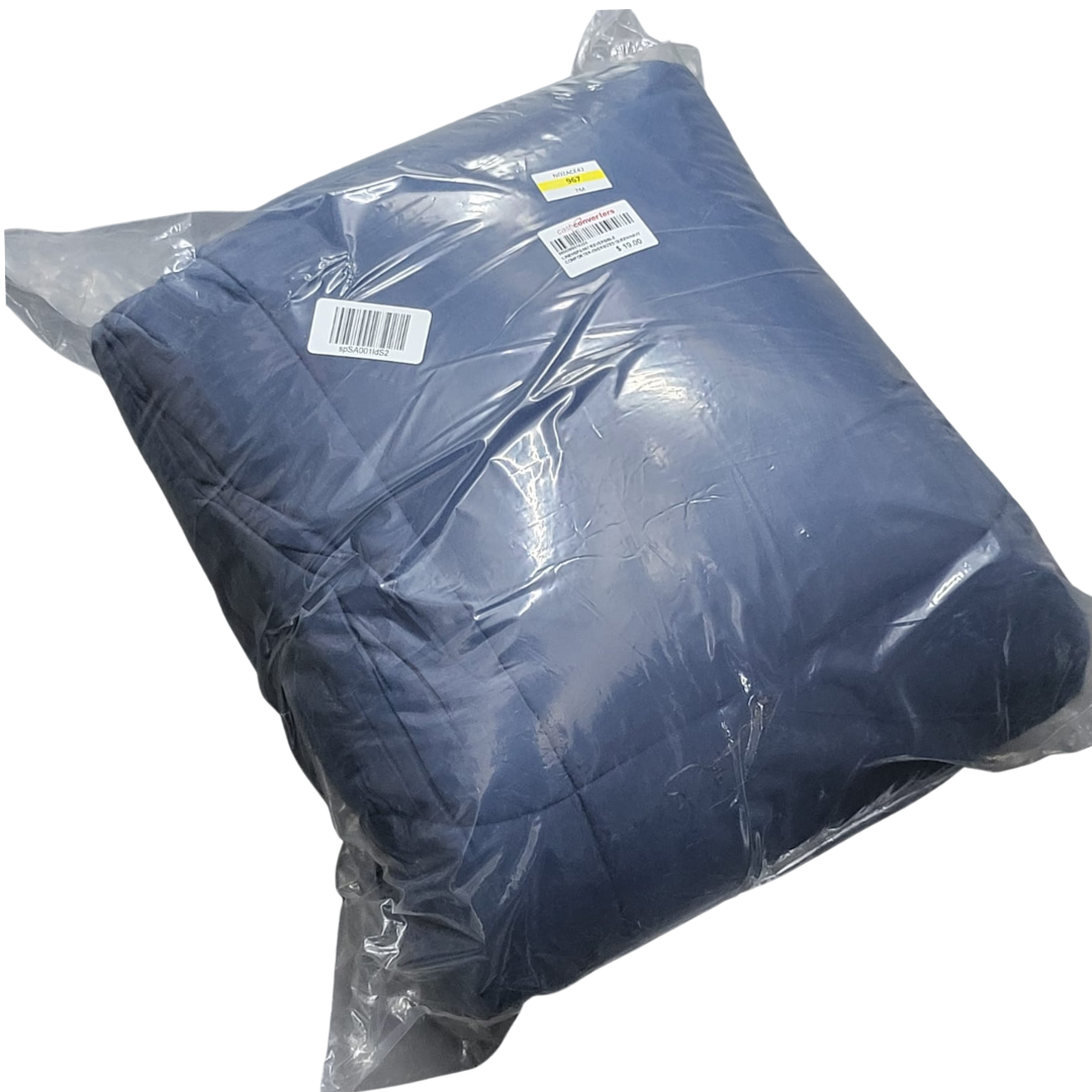 LINENSPA Reversible Down Alternative Comforter and Duvet Insert , Navy/Graphite , Oversized Queen