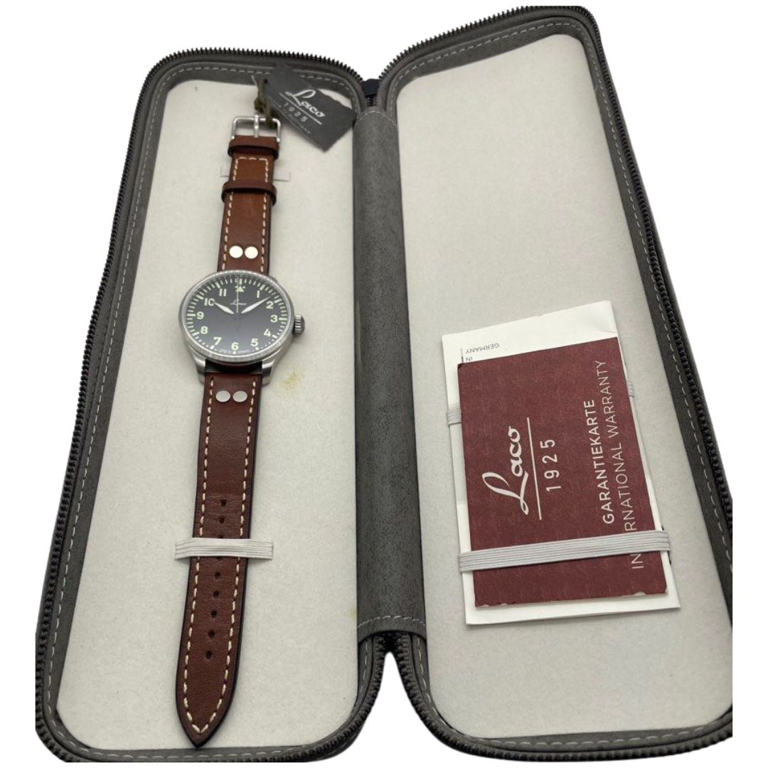 Laco Augsburg 42mm Automatic Black Dial Watch